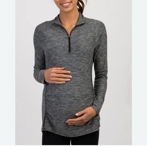 Pinkblush Gray Long Sleeve Maternity Top